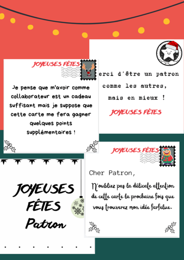 un sélection de cartes de voeux originales à offrir à son patron